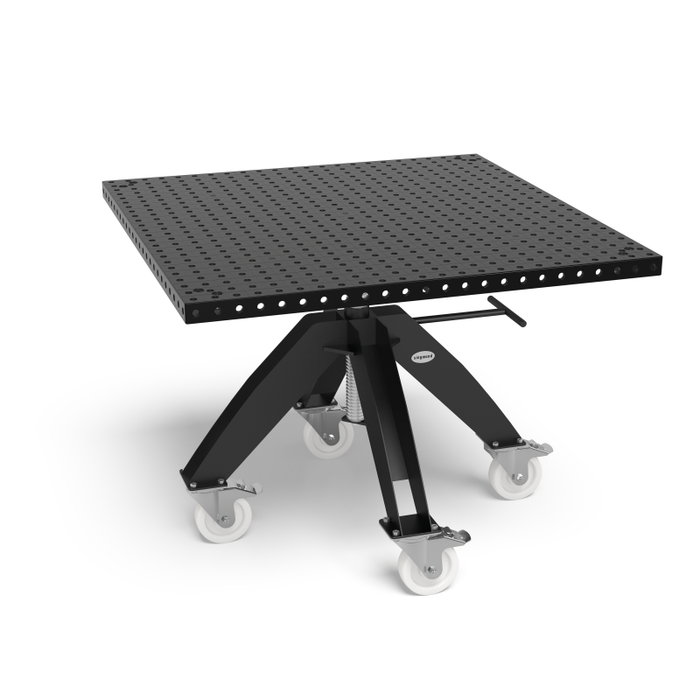 Siegmund Drehtisch höhenverstellbar Mobil inkl. Basic Tischoberteil 1200x1200x50 System 16