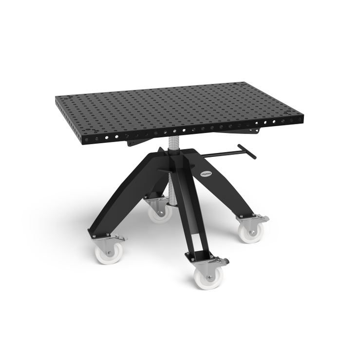 Siegmund Drehtisch höhenverstellbar Mobil inkl. Basic Tischoberteil 1200x800x50 System 16