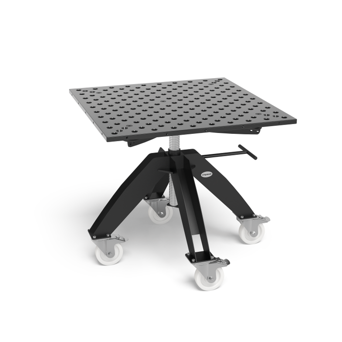 Siegmund Drehtisch höhenverstellbar Mobil inkl. Basic Tischoberteil Werkzeugstahl X8.7 1000x1000x25 System 28