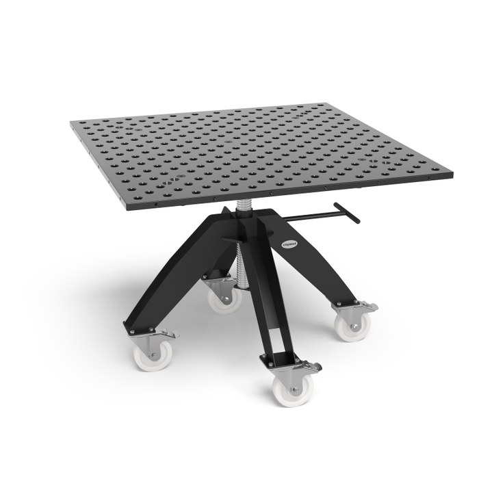 Siegmund Drehtisch höhenverstellbar Mobil inkl. Basic Tischoberteil Werkzeugstahl X8.7 1200x1200x25 System 28