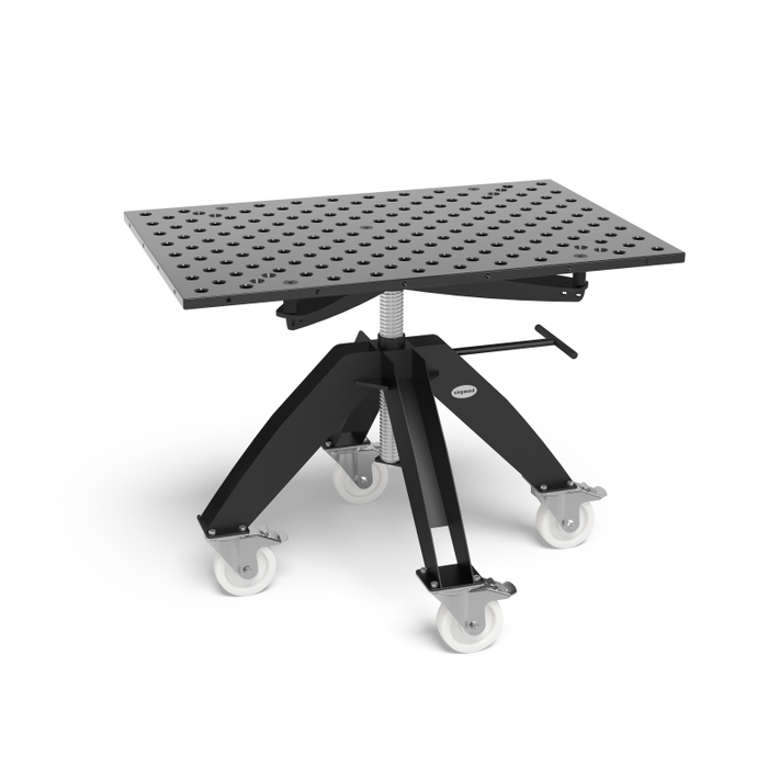 Siegmund Drehtisch höhenverstellbar Mobil inkl. Basic Tischoberteil Werkzeugstahl X8.7 1200x800x25 System 28