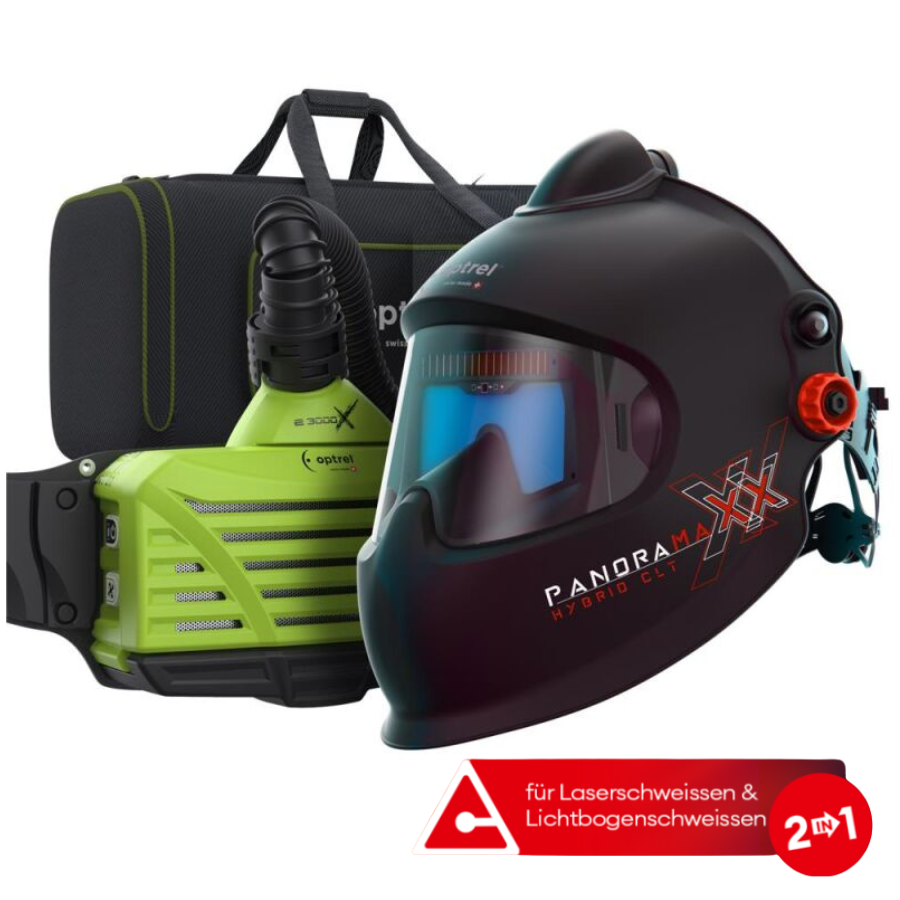 Optrel Panoramaxx Hybrid CLT Laser-Schweisshelm ready to weld mit e3000X Frischluftsystem - PrimeWelding