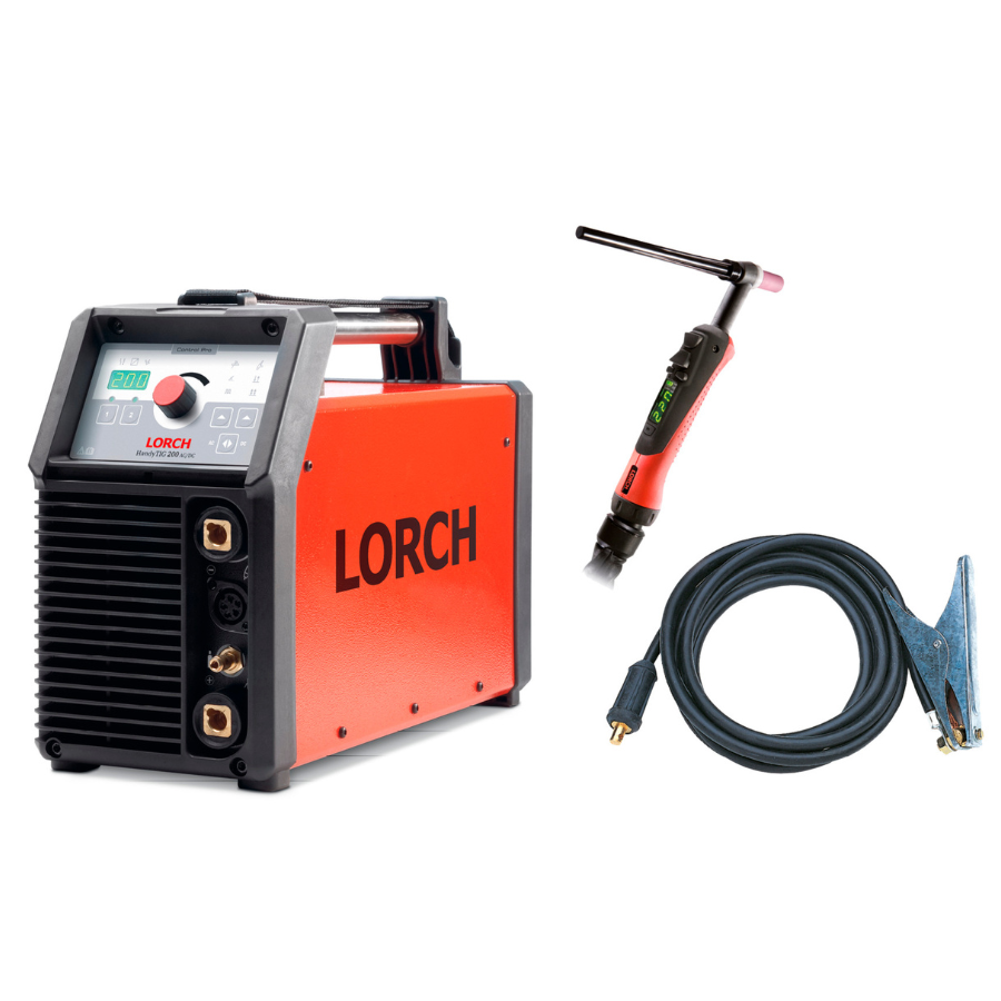 WIG-Schweißgerät Lorch HandyTIG 200 AC/DC für die Werkstatt mit Powermaster-Brenner - PrimeWelding
