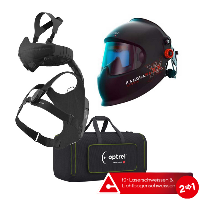 Optrel Panoramaxx Hybrid Laser-Schweisshelm ready to weld mit Swiss Air - PrimeWelding