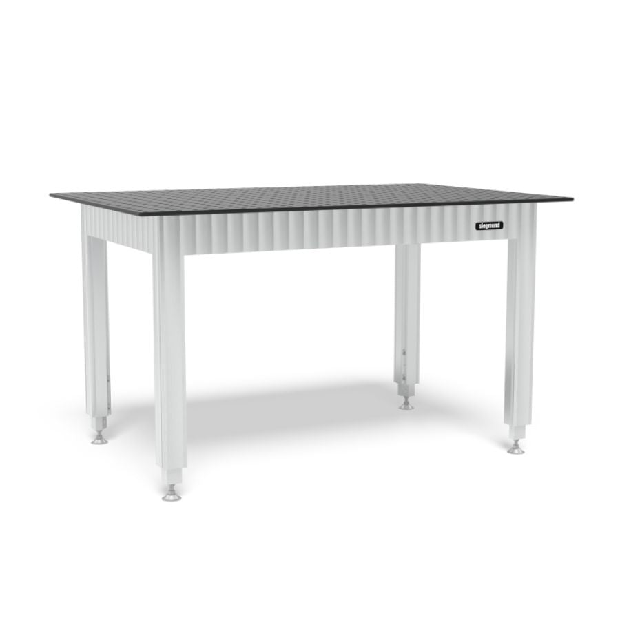 Siegmund Werkbank höhenverstellbar mit Stahlplatte 1500x1000 System 16 - PrimeWelding