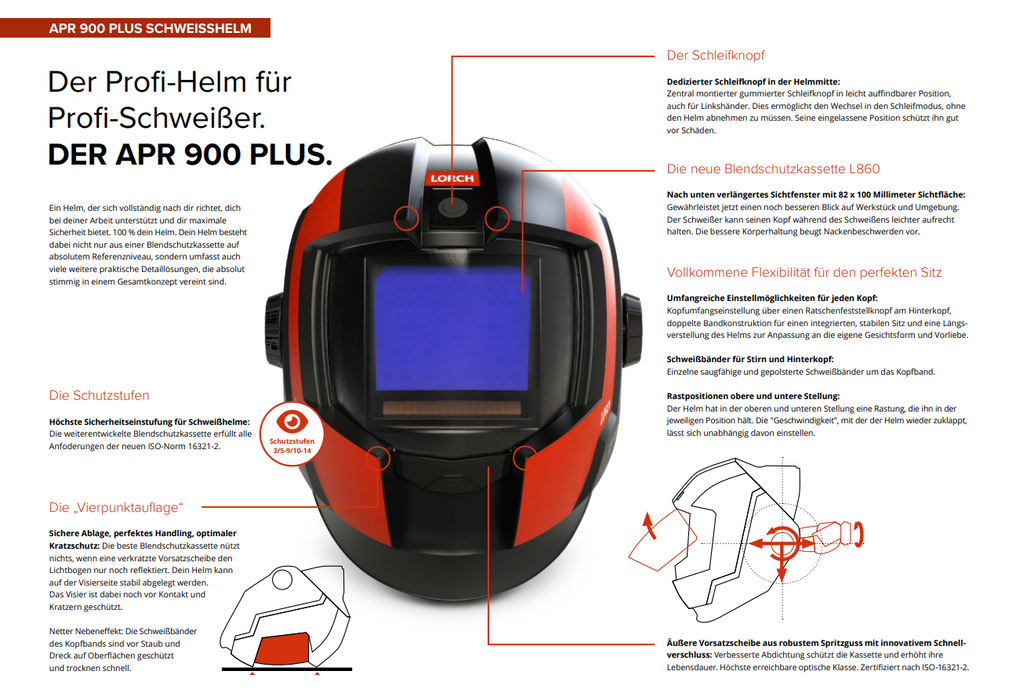 Schweisshelm LORCH APR 900 PLUS inkl. Verschleißteile