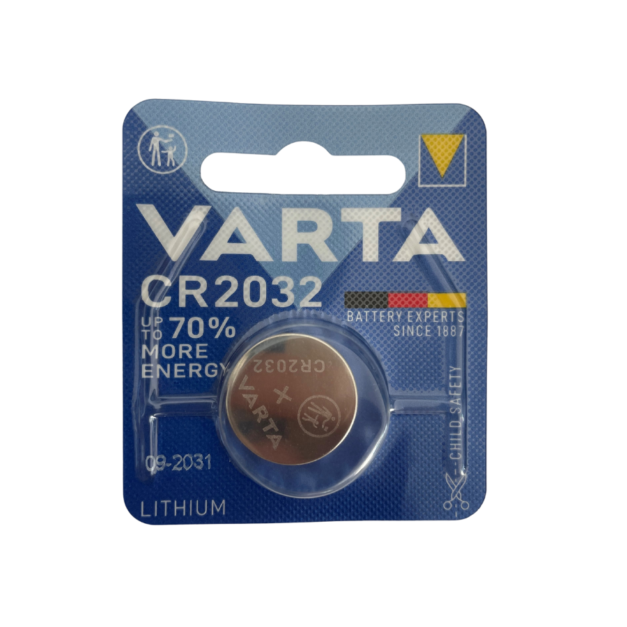 Varta CR2032 Lithium-Knopfzelle – 3V, 230mAh, 1 Stück, Für Uhren, Fernbedienungen & Kleingeräte