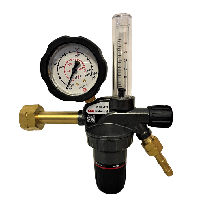 Druckminderer-Wasserstoff GCE ProControl 200 bar - 30 l/min mit Flowmeter PC0780846 - PrimeWelding